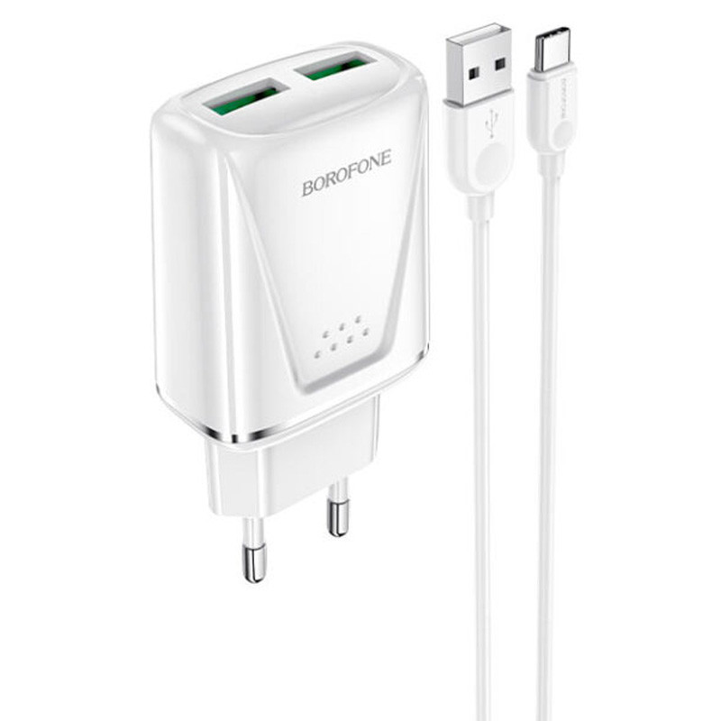 МЗП Borofone BA54A Wide road QC3.0 (2USB) + Type-C дивитися фото №1