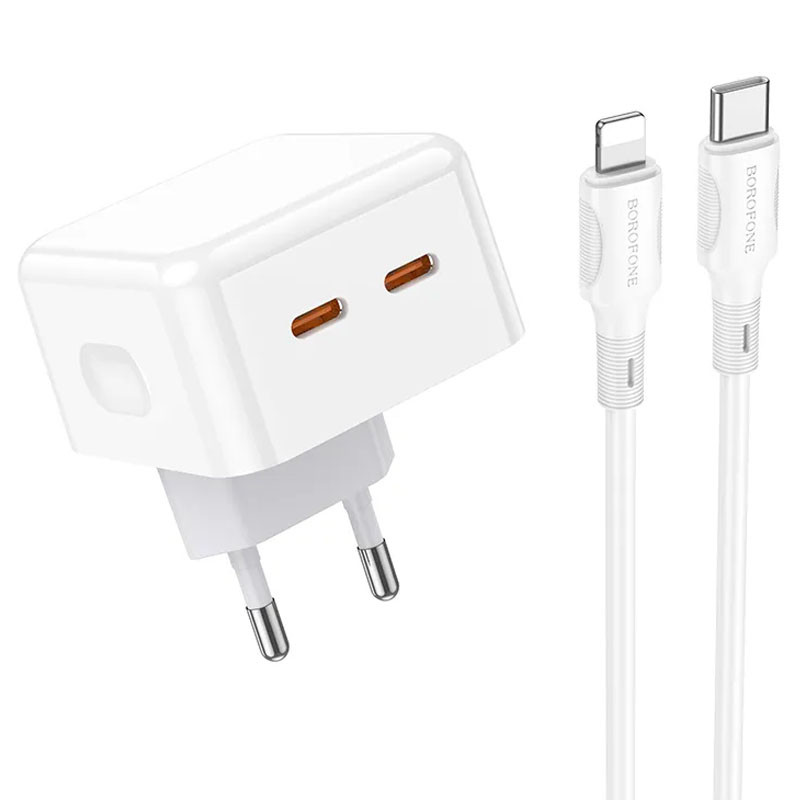 МЗП Borofone BA76A Source PD35W (2Type-C) + Type-C to Lightning Зображення №1 МЗП Borofone BA76A Source PD35W (2Type-C) + Type-C to Lightning дивитися фото №1