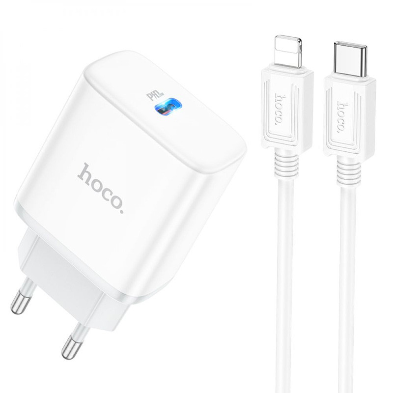 СЗУ Hoco C104A PD20W (1USB-C) + кабель Type-C to Lightning, купить оптом с доставкой
