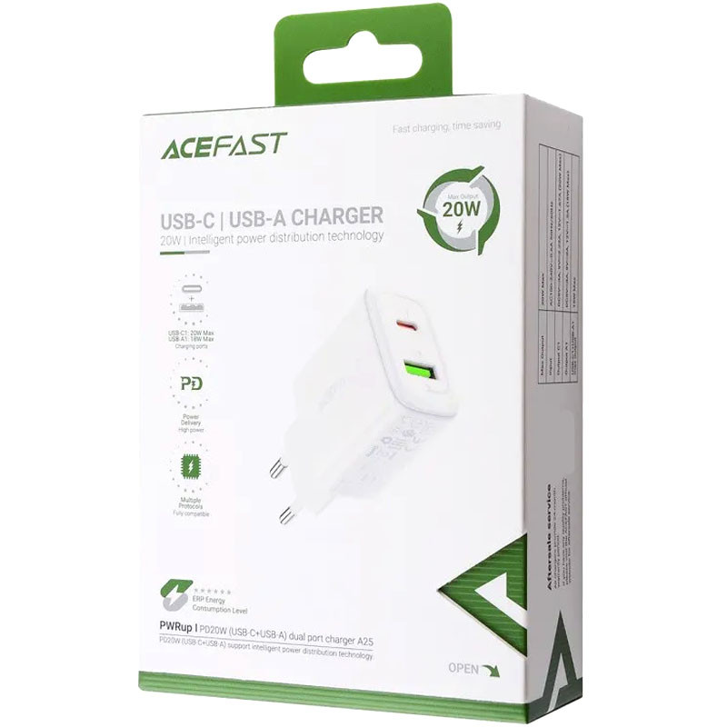 МЗП Acefast A25 PD20W (USB-C+USB-A) dual port дивитися фото №4