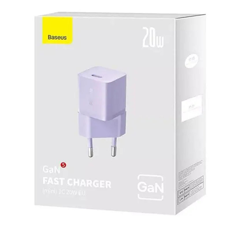 МЗП Baseus GaN5 Fast Charger (mini) PD20W (1USB-C) (CCGN05010) на малюнкі №2