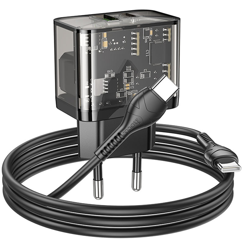 МЗП Hoco N34 Dazzling PD20W+QC3.0 + Type-C to Type-C дивитися фото №4