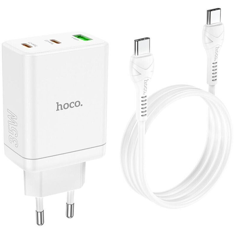МЗП Hoco N33 Start PD35W (1USB-A/2C) + кабель Type-C to Type-C на малюнкі №2
