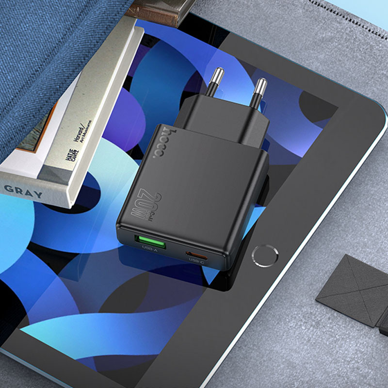 МЗП Hoco N38 Delgado PD20W+QC3.0 + Type-C to Lightning дивитися фото №3