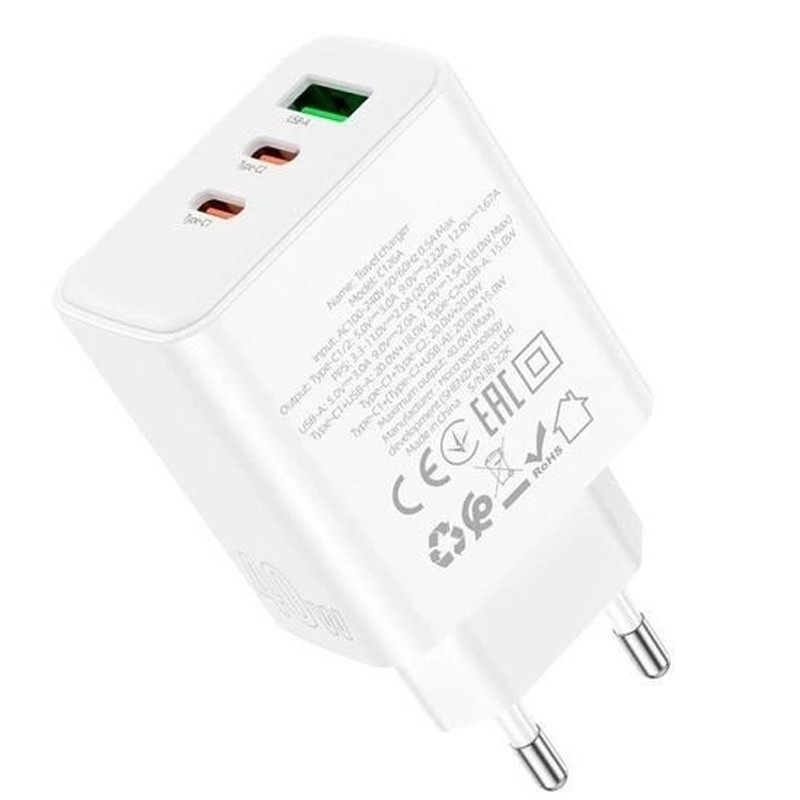 МЗП Hoco C126A PD40W+QC3.0 (1USB/2Type-C) дивитися фото №3