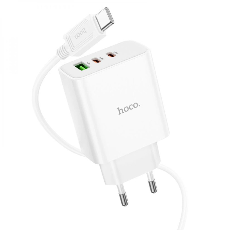 МЗП Hoco C126A PD40W+QC3.0 (1USB/2Type-C) + Type-C to Lightning дивитися фото №2