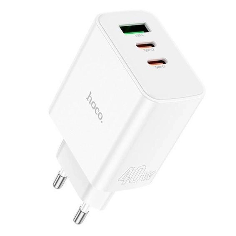 МЗП Hoco C126A PD40W+QC3.0 (1USB/2Type-C) + Type-C to Lightning дивитися фото №4