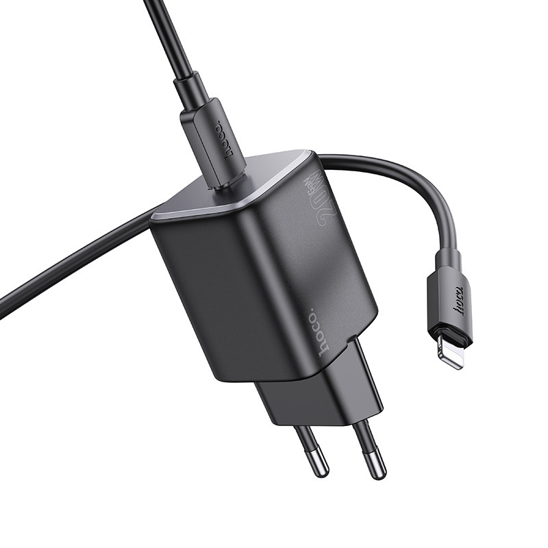 МЗП Hoco N40 Mighty PD20W (1USB-C) + кабель Type-C to Lightning на малюнкі №3