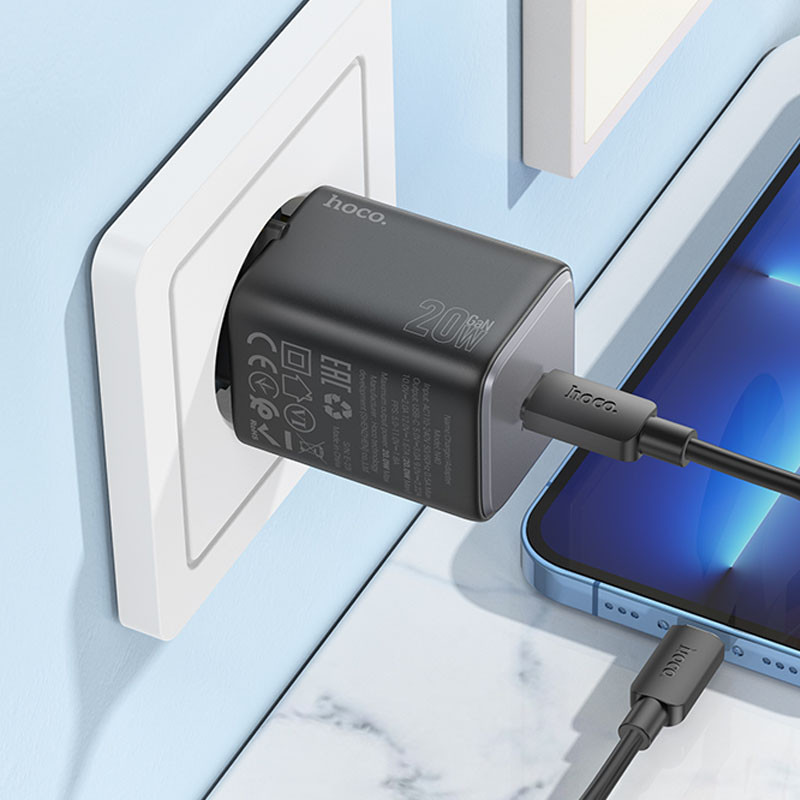 МЗП Hoco N40 Mighty PD20W (1USB-C) + кабель Type-C to Lightning на малюнкі №4