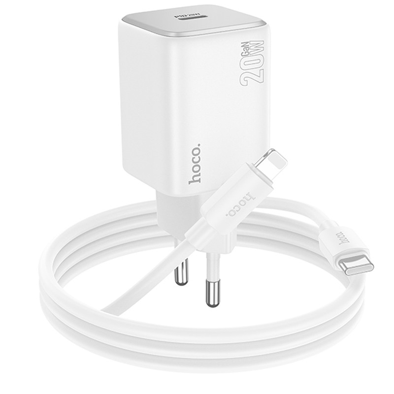 МЗП Hoco N40 Mighty PD20W (1USB-C) + кабель Type-C to Lightning на малюнкі №2