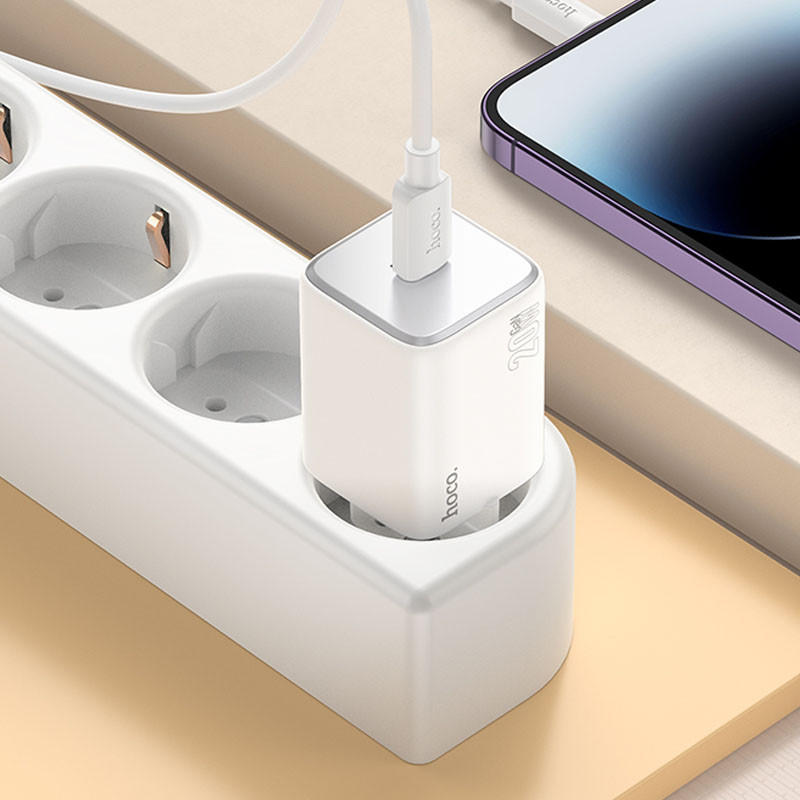 МЗП Hoco N40 Mighty PD20W (1USB-C) + кабель Type-C to Lightning на малюнкі №4