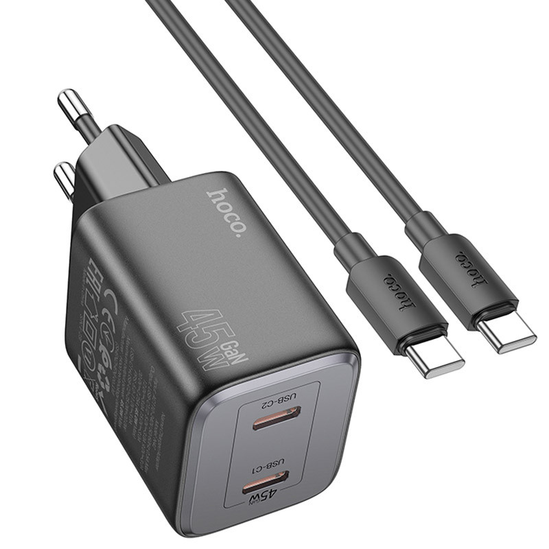 МЗП Hoco N42 Elogiado 2C PD45W + Type to Type-C дивитися фото №2