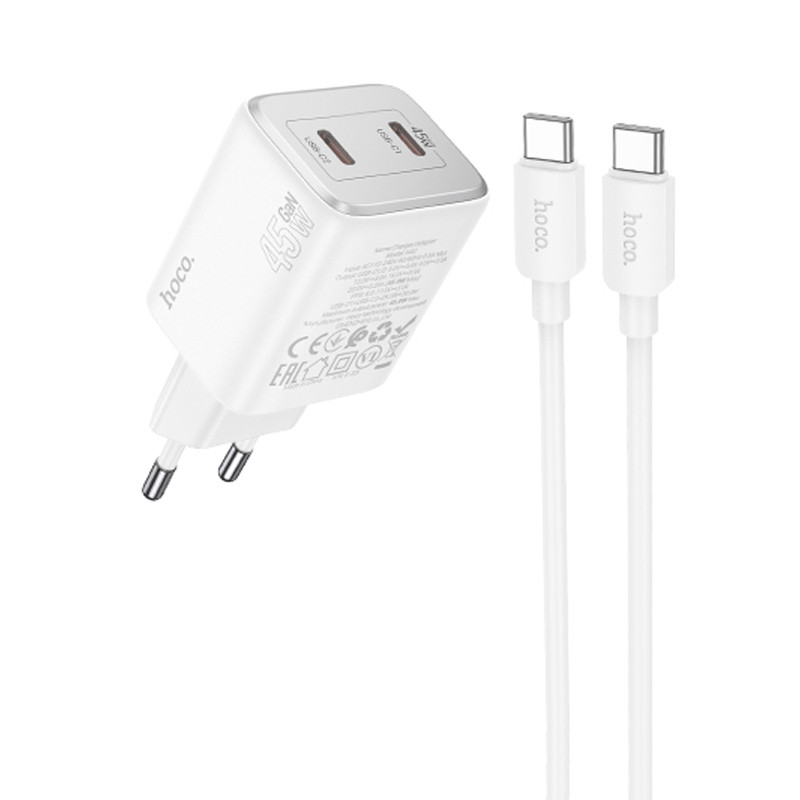 МЗП Hoco N42 Elogiado 2C PD45W + Type to Type-C дивитися фото №1