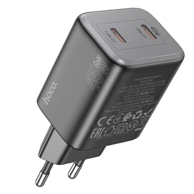 МЗП Hoco N42 Elogiado PD45W (2USB-C) на малюнкі №1