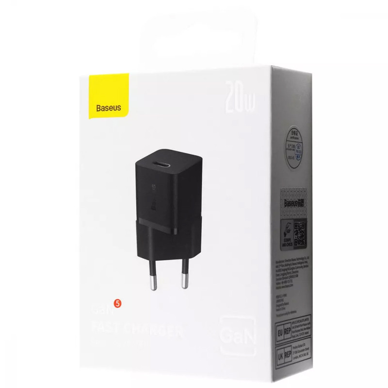 МЗП Baseus GaN5 Fast Charger (mini) PD20W (1USB-C) (CCGN05010) на малюнкі №4