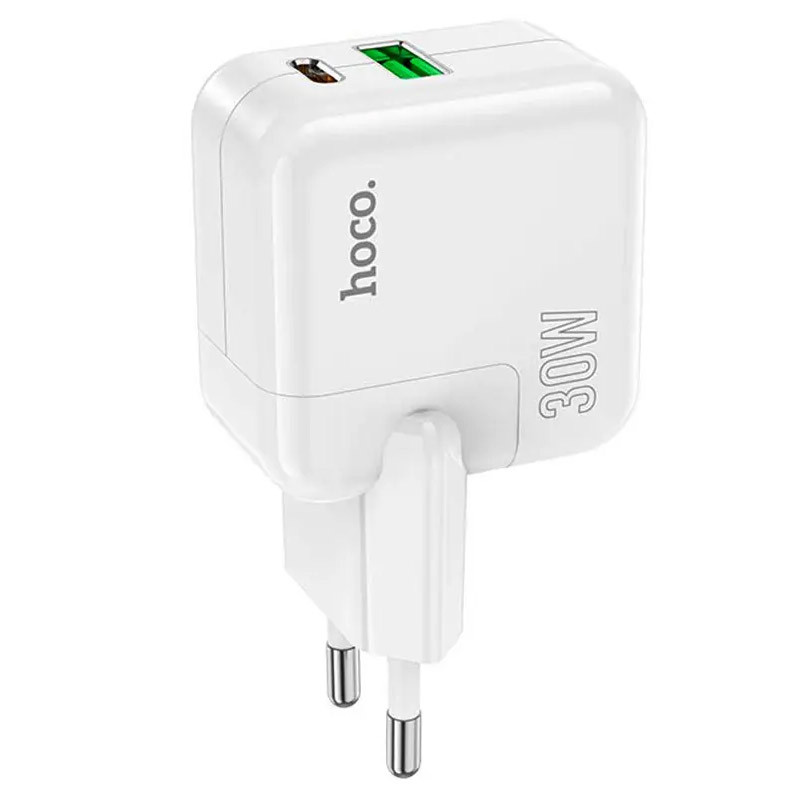 Уцінка МЗП Hoco C111A PD30W+QC3.0 (1USB-A/1C), М'ята упаковка / White, купити оптом з доставкою