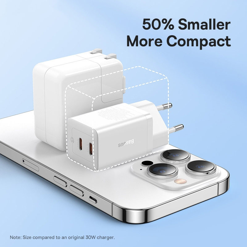 МЗП Baseus GaN5 Pro OS + Type-C to Type-C 40W (CCGP18010) на малюнкі №4