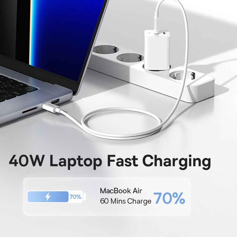 МЗП Baseus GaN5 Pro OS + Type-C to Type-C 40W (CCGP18010) на малюнкі №5