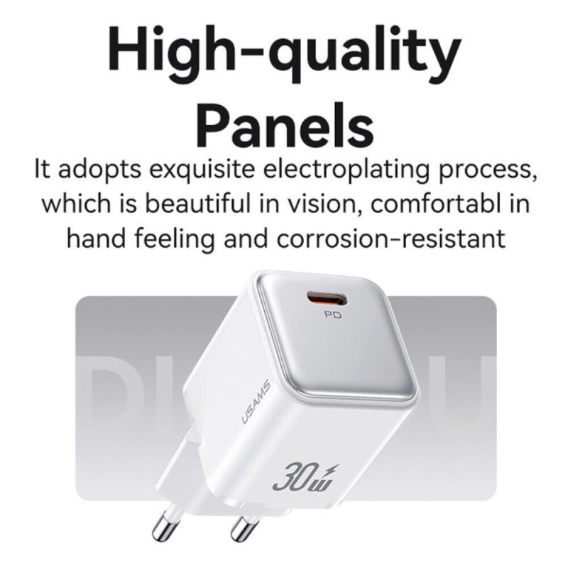 МЗП Usams US-CC186 PD30W (1USB-C) + кабель Type-C to Lightning на малюнкі №6