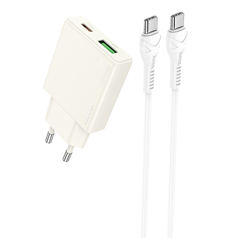 МЗП Hoco N45 Biscuit PD30W+QC3.0 + Type-C to Type-C дивитися фото №1