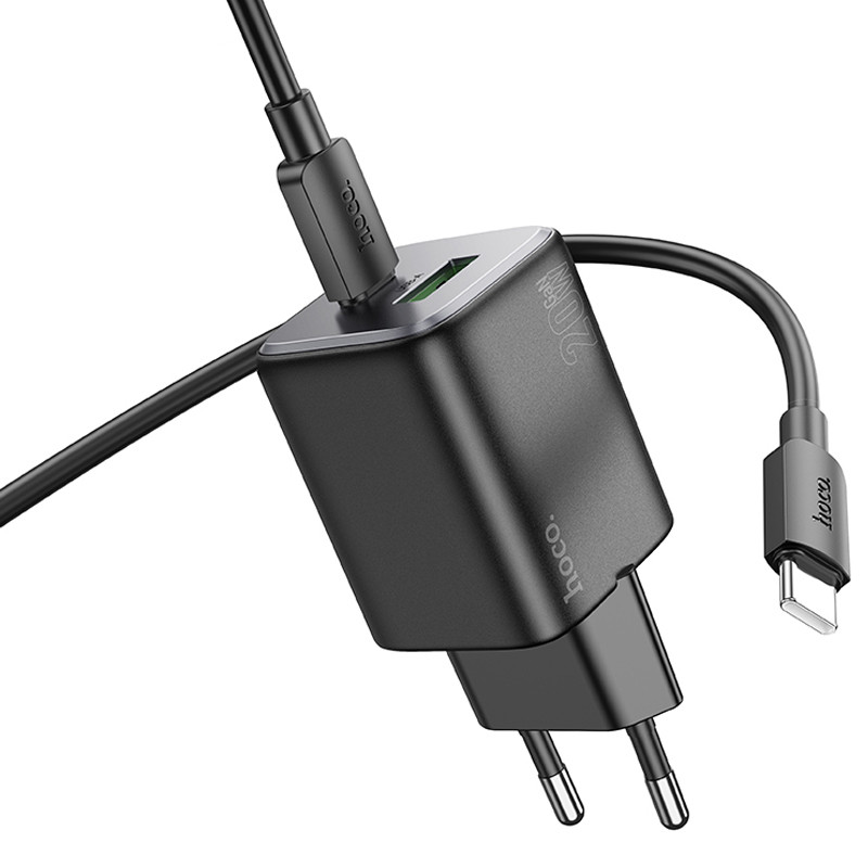 МЗП Hoco N41 Almighty PD20W+QC3.0 (1USB-A/1C) + кабель Type-C to Type-C на малюнкі №4