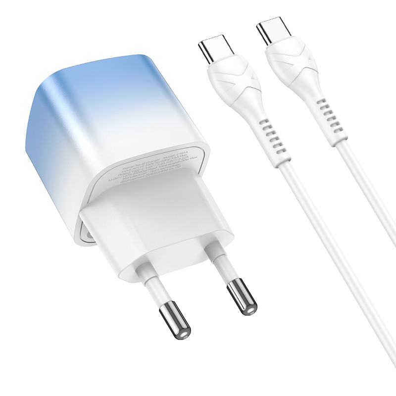 МЗП HOCO C101A PD20W (1C) + Type-C to Type-C на малюнкі №6