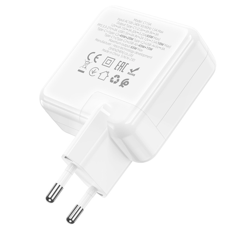 МЗП Hoco C115A Header PD65W (2C1A) на малюнкі №4