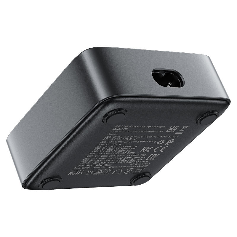 МЗП Acefast Z6 PD65W GaN (2*USB-C+2*USB-A) на малюнкі №4