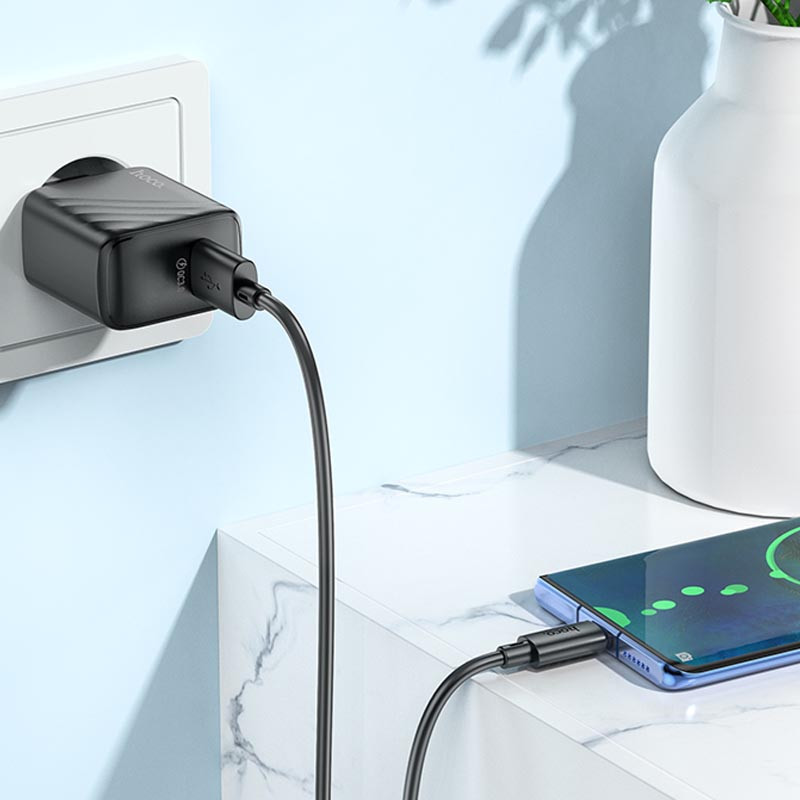 СЗУ Hoco CS21A Rich QC3.0 18W (1USB-A) на картинке №4