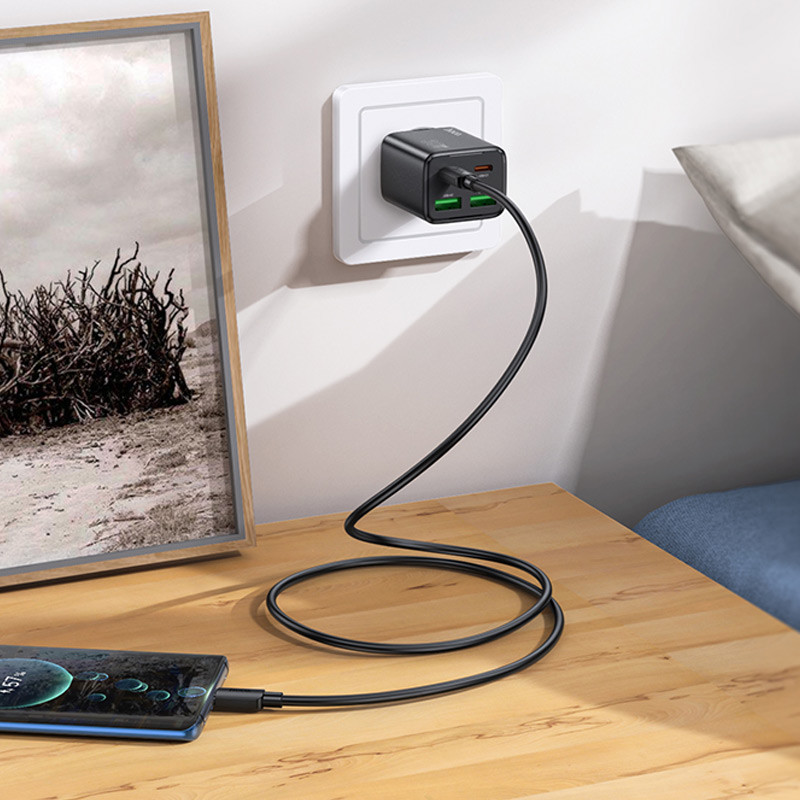 МЗП Hoco N56 Fundador PD30W four-port (2USB-A/2C) + кабель Type-C to Type-C на малюнкі №5