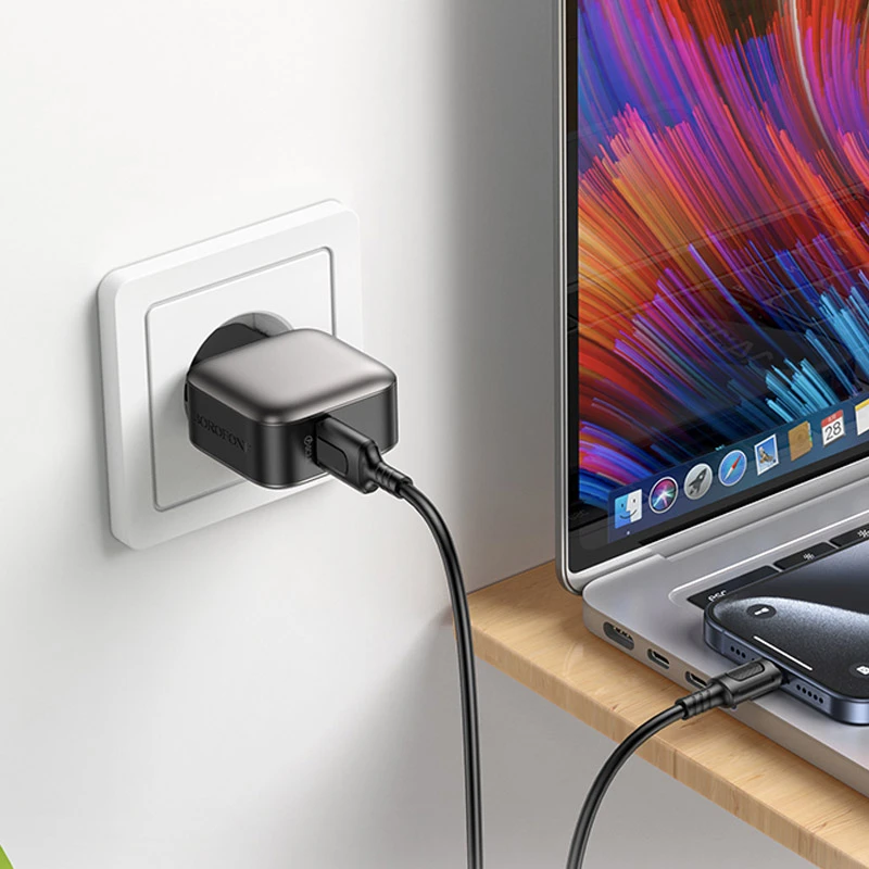 МЗП Borofone BAS52A Absolute QC3.0 18W (1USB-A), Black 5, купити оптом з доставкою