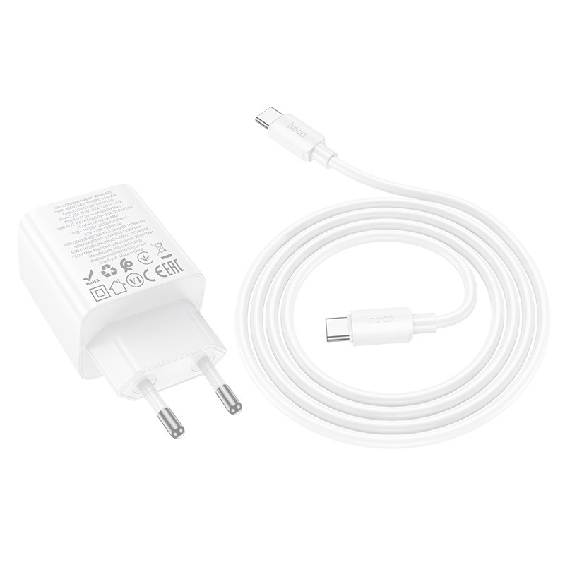 МЗП Hoco N55 Fundador PD20W four-port (2USB-A/2C) + кабель Type-C to Type-C на малюнкі №3