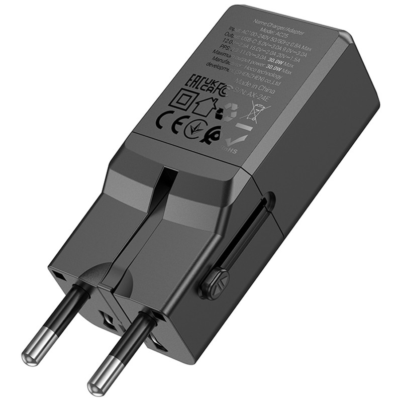 МЗП Hoco AC25 Mini PD30W (1USB-C) universal travel charger на малюнкі №7