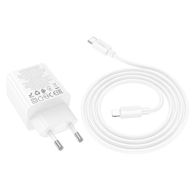 МЗП Hoco N56 Fundador PD30W four-port (2USB-A/2C) + кабель Type-C to Lightning на малюнкі №3