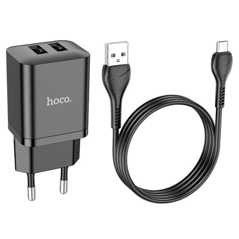 МЗП Hoco N25 Maker (2USB-A) + USB to MicroUSB на малюнкі №2