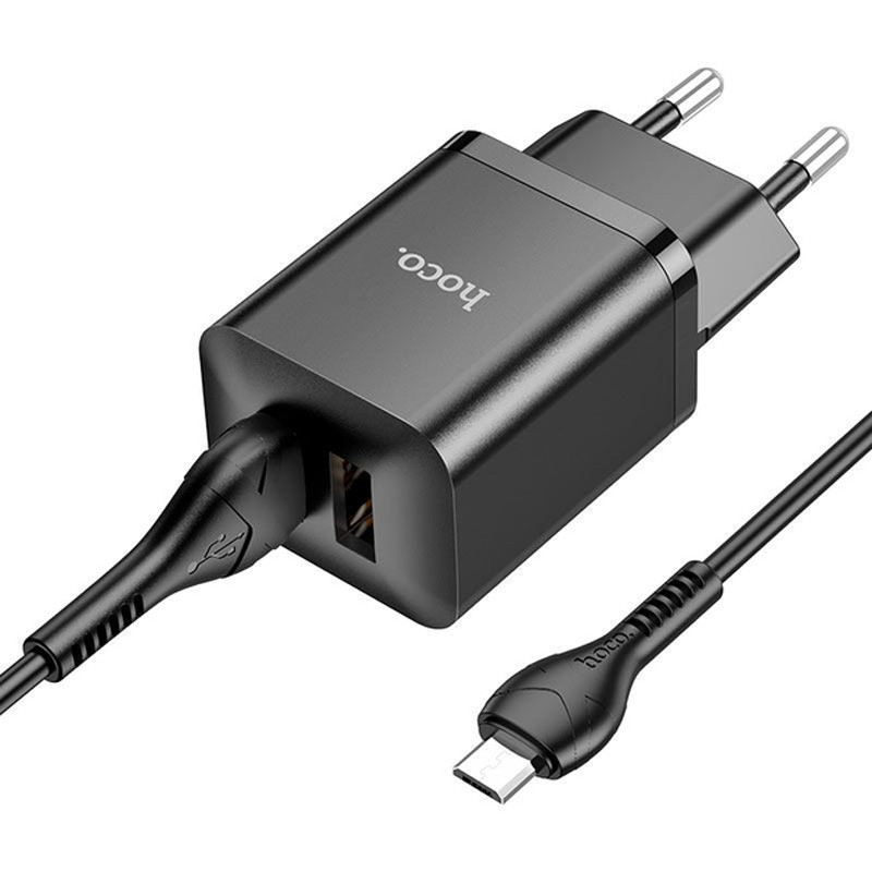 МЗП Hoco N25 Maker (2USB-A) + USB to MicroUSB на малюнкі №3