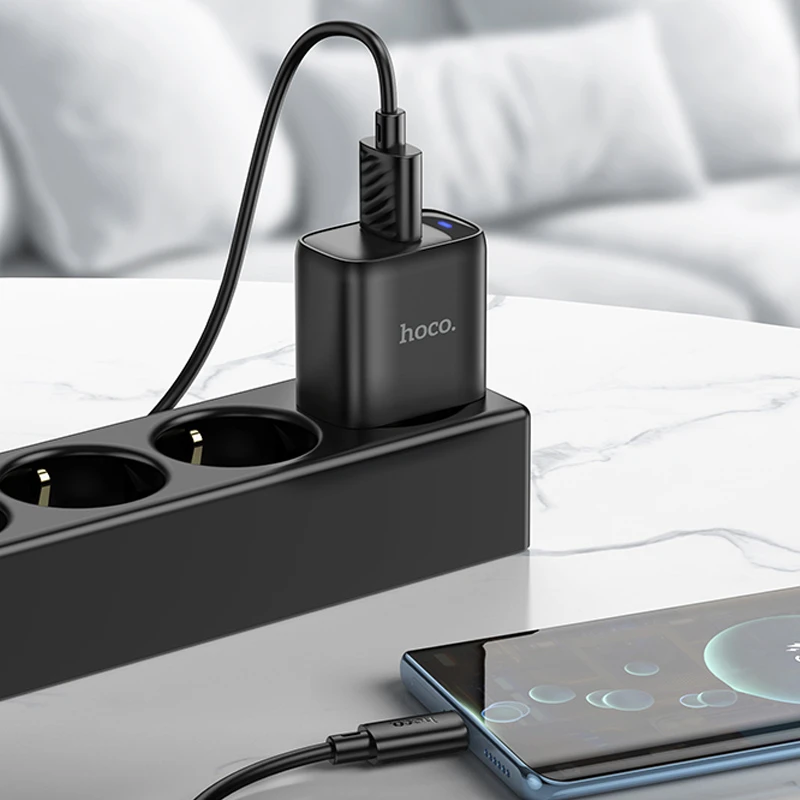 СЗУ Hoco C140A Smart QC3.0 18W (1USB-A), Black 4, купить оптом с доставкой