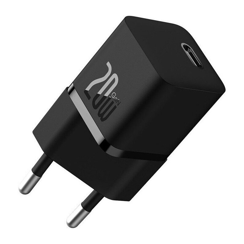 МЗП Baseus GaN5 Fast Charger (mini) PD20W (1USB-C) + кабель Type-C to Type-C (P10110900113) на малюнкі №2