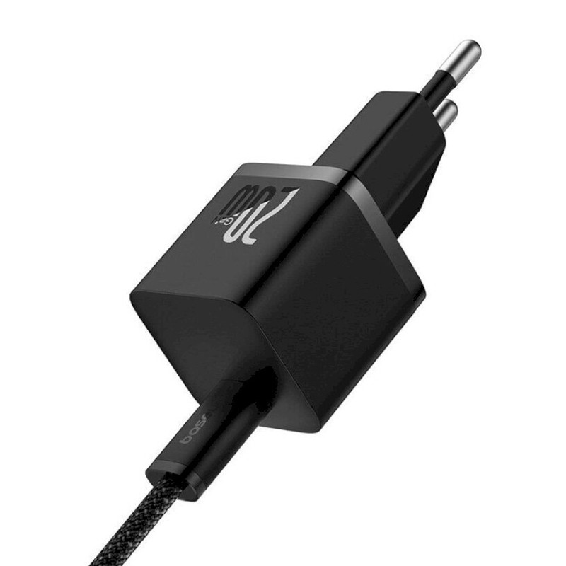 МЗП Baseus GaN5 Fast Charger (mini) PD20W (1USB-C) + кабель Type-C to Type-C (P10110900113) на малюнкі №3