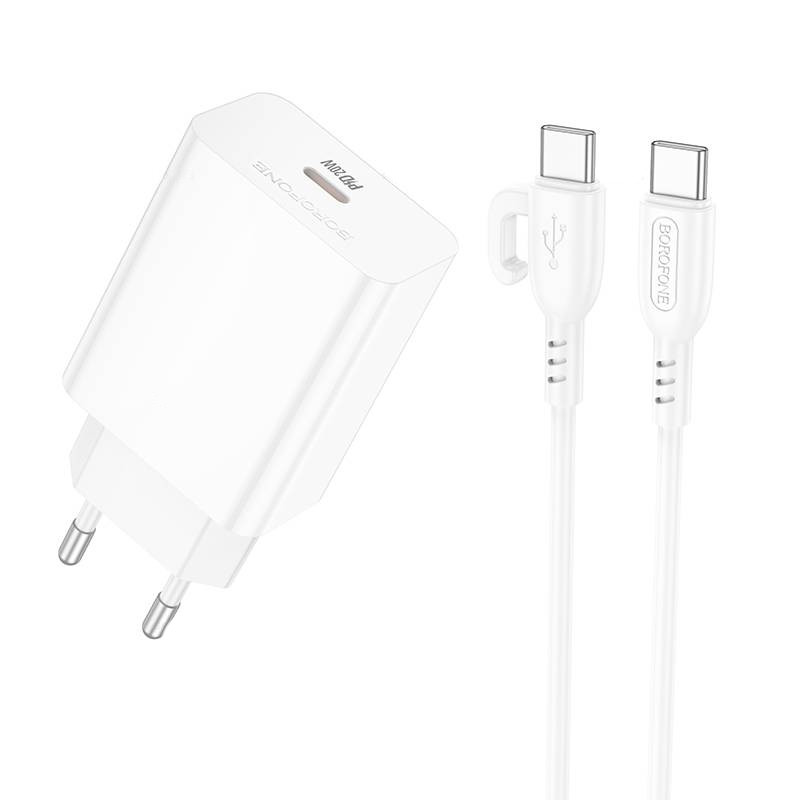 МЗП Borofone BA21A Pro Long journey PD20W (1USB-C) + Type-C to Type-C на малюнкі №1