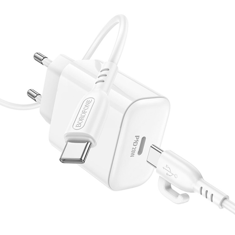 МЗП Borofone BA81A PD20W (1USB-C) + кабель Type-C to Type-C на малюнкі №2