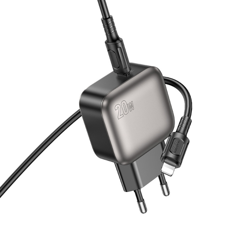 МЗП Borofone BAS53A Absolute PD20W (1USB-C) + кабель Type-C to Lightning на малюнкі №3