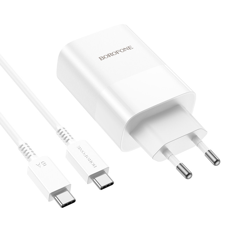 МЗП Borofone BN10 Sunlight PD65W (1USB-A/1C) + кабель Type-C to Type-C на малюнкі №4