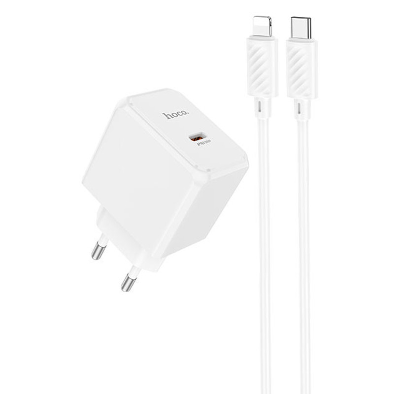 МЗП HOCO CS13A Ocean PD20W (1USB-C) + Type-C to Lightning на малюнкі №1