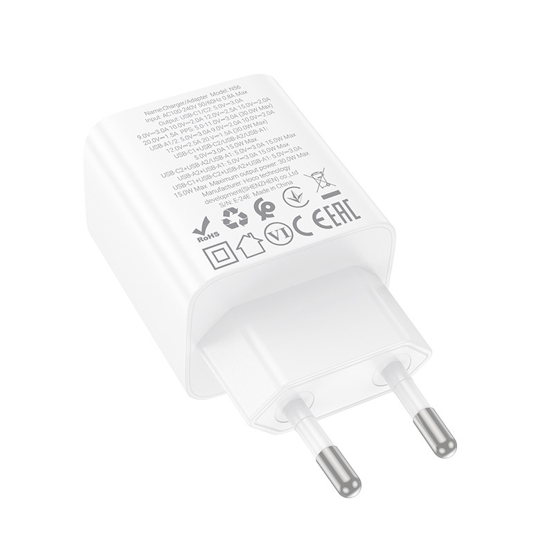 МЗП Hoco N56 Fundador PD30W four-port (2USB-A/2C) на малюнкі №2