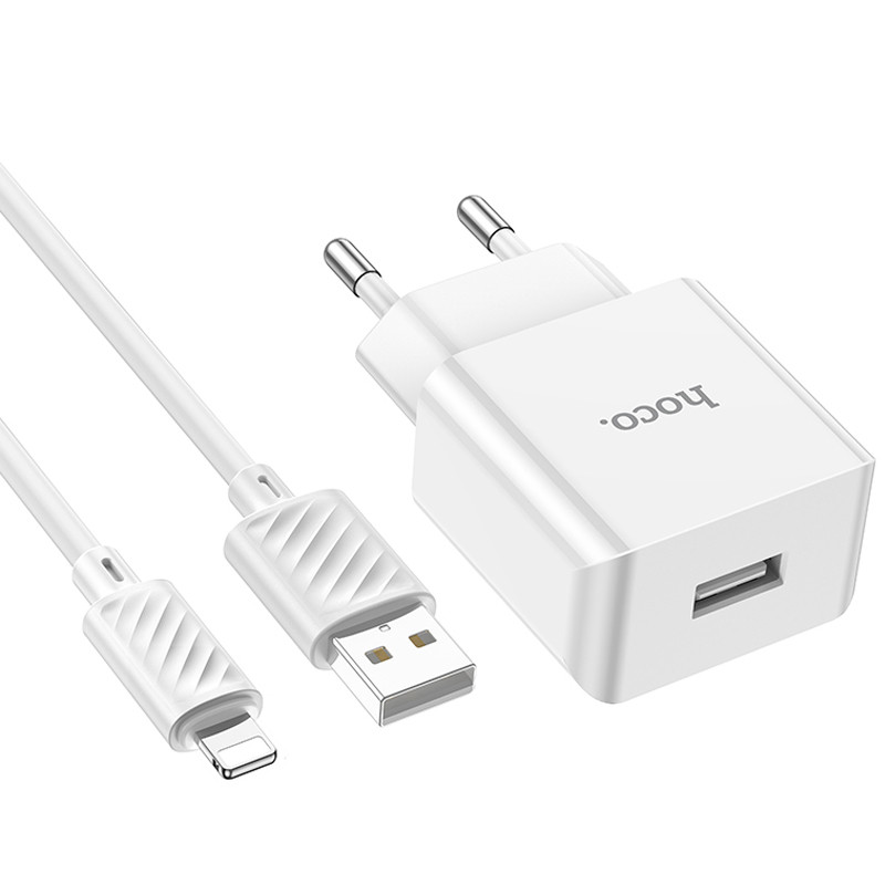МЗП Hoco C106A Leisure 10.5W (1USB-A) + кабель USB to Lightning на малюнкі №4