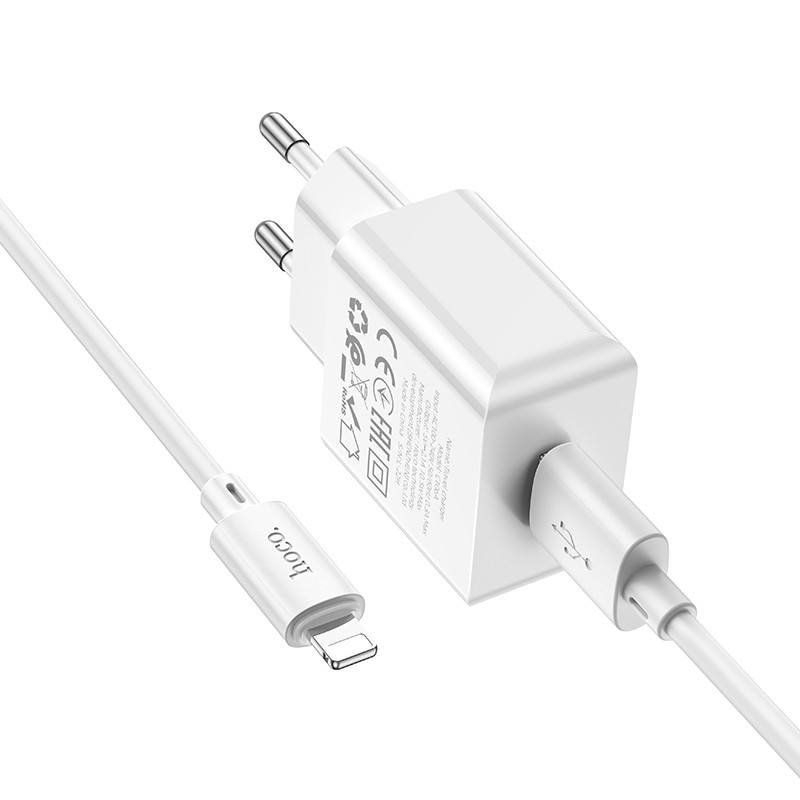 МЗП Hoco C106A Leisure 10.5W (1USB-A) + кабель USB to Lightning на малюнкі №6
