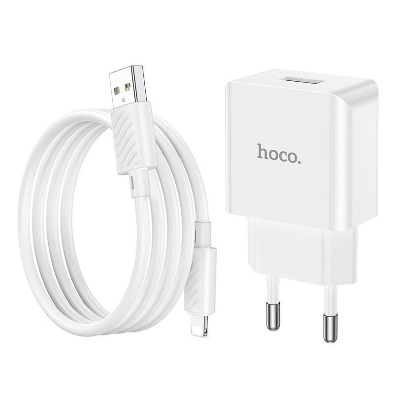 МЗП Hoco C106A Leisure 10.5W (1USB-A) + кабель USB to Lightning на малюнкі №7
