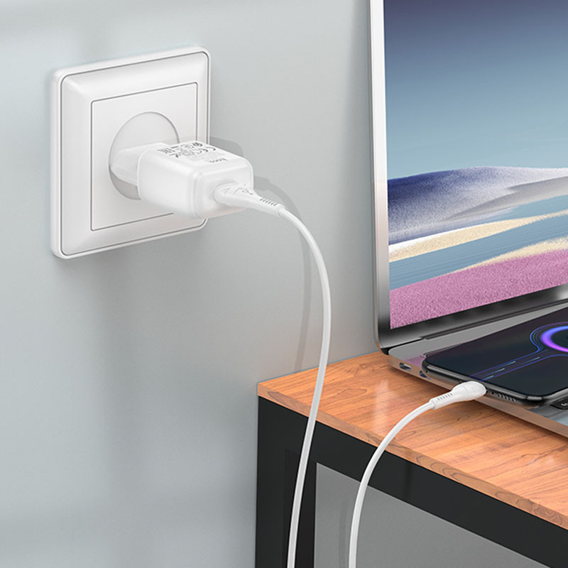 МЗП Hoco C96A 2.1A (1USB-A) + кабель USB to MicroUSB на малюнкі №3