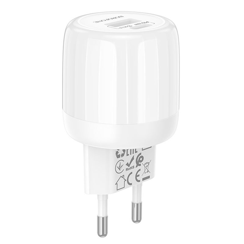 МЗП Borofone BA93A Lustrous PD20W+QC3.0 (1USB-A/1C) на малюнкі №2
